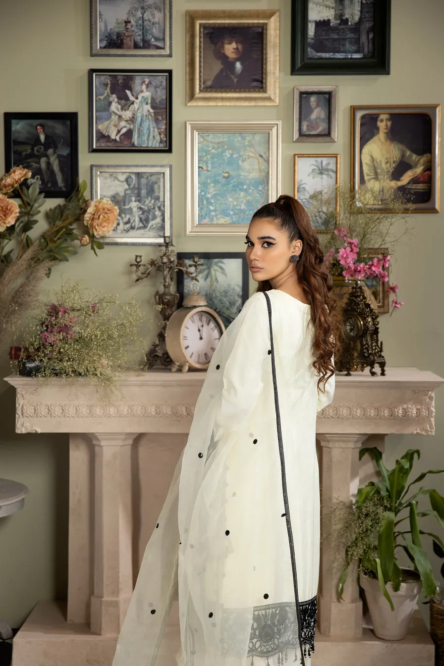 3PC RAWSILK HANDWORK DRESS BY AIN 06