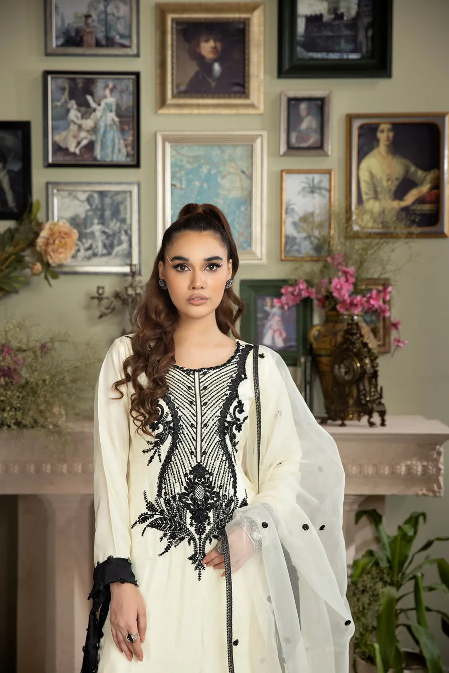 3PC RAWSILK HANDWORK DRESS BY AIN 06