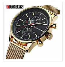 Luxury Waterproof Military Leather Mens Wristwatch