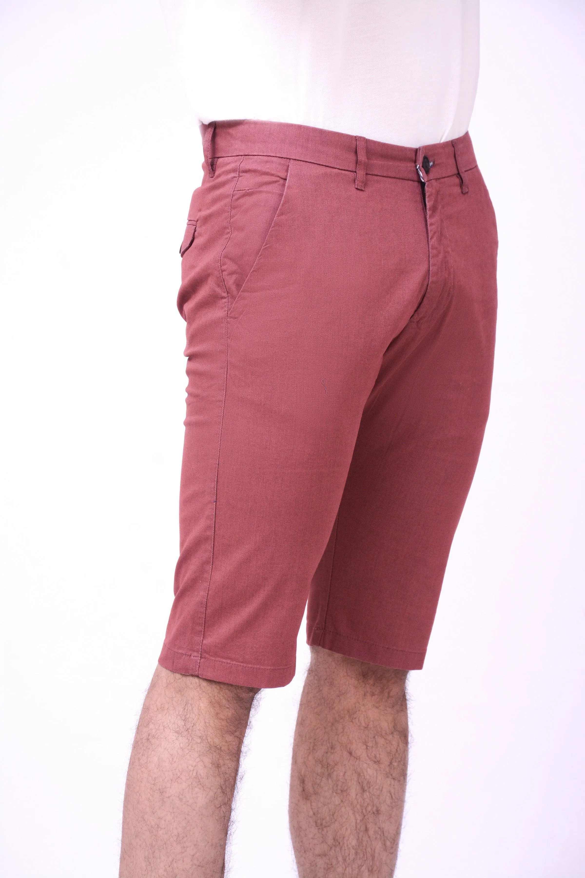 Stylish Casual Rust-Colored Chino Shorts