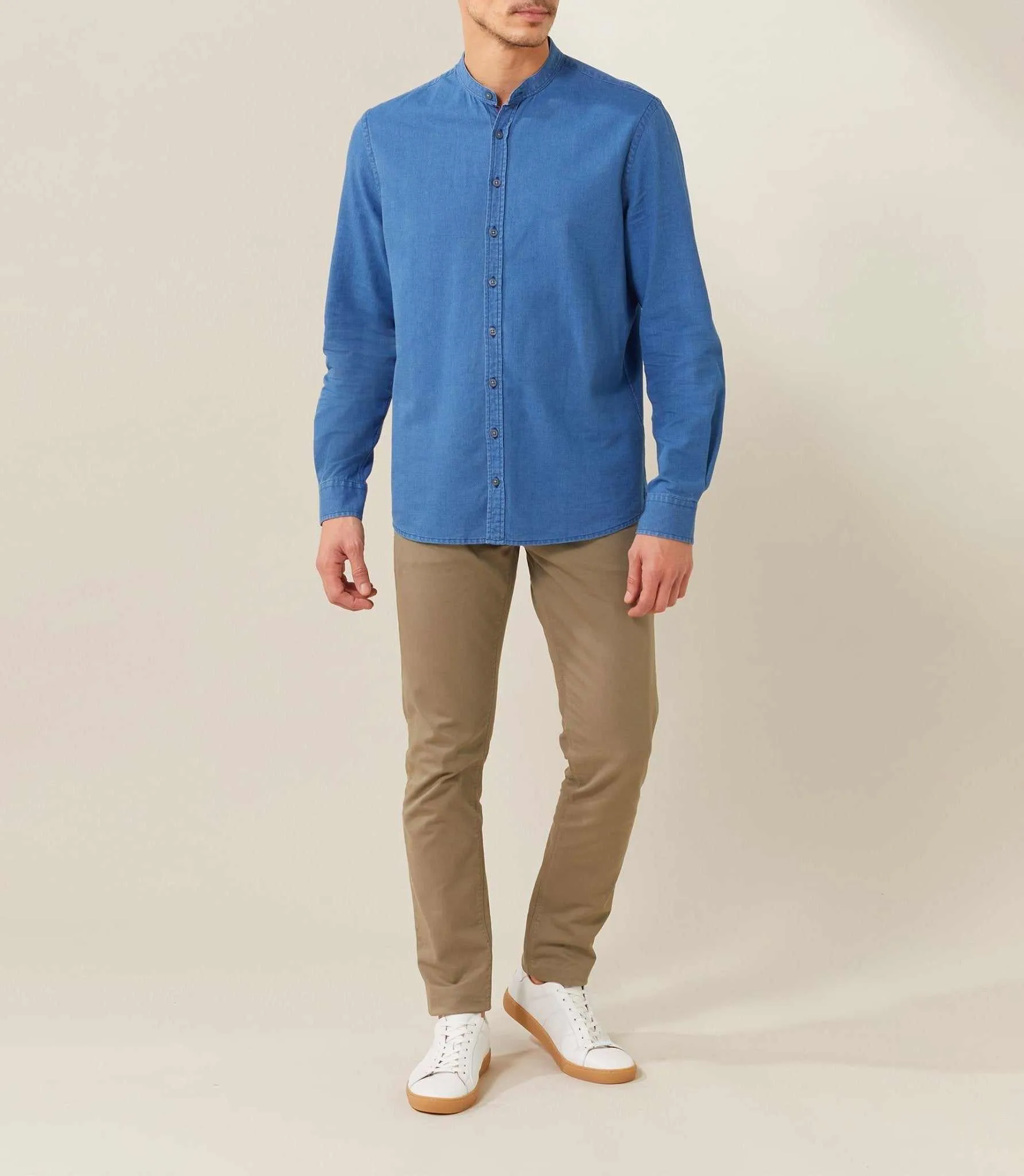 Chemise casual indigo "Tardif"