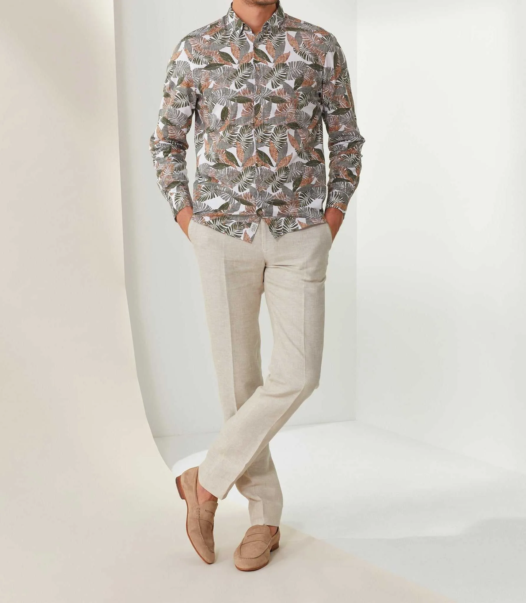 Chemise casual kaki "Teo"