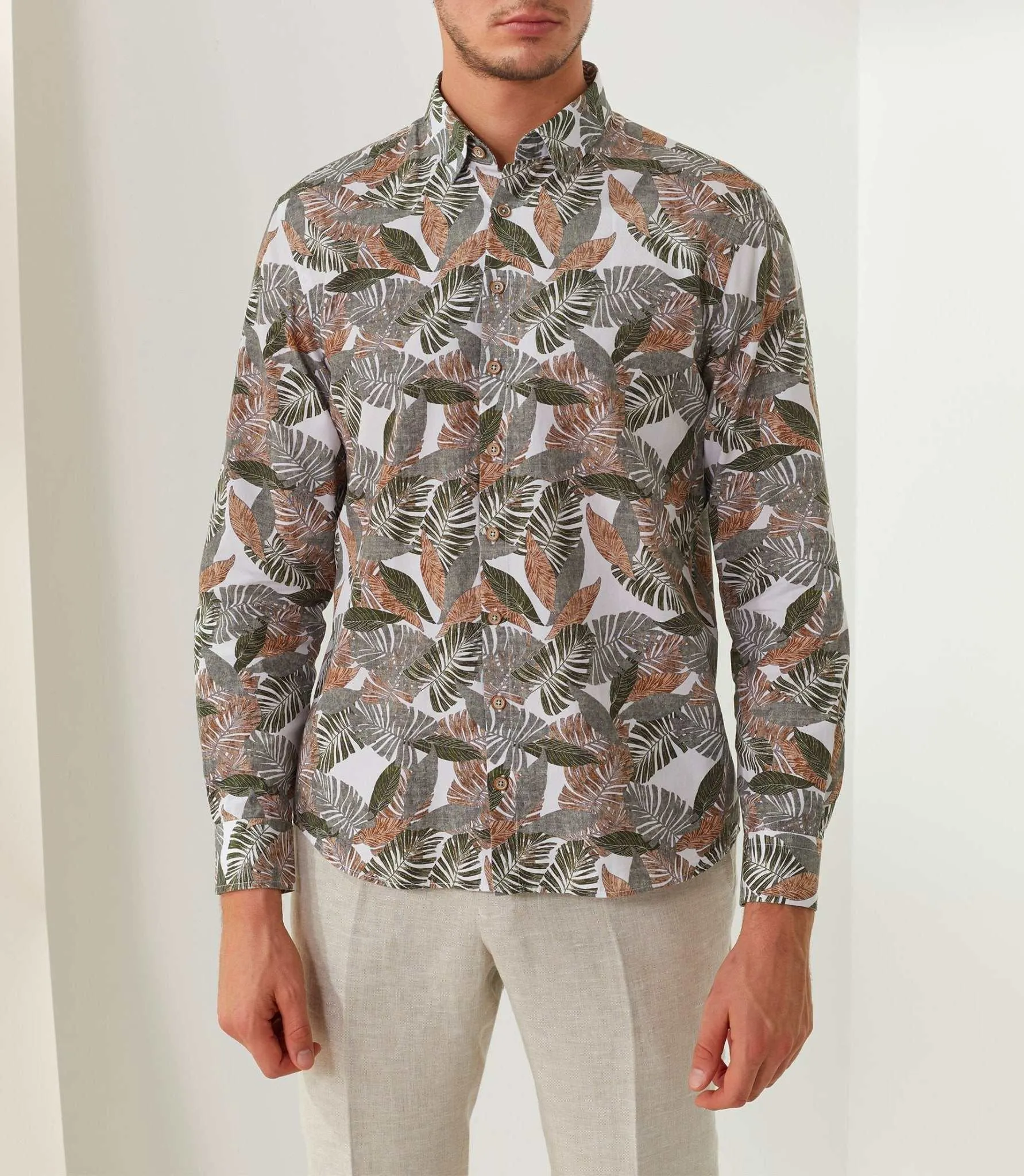 Chemise casual kaki "Teo"
