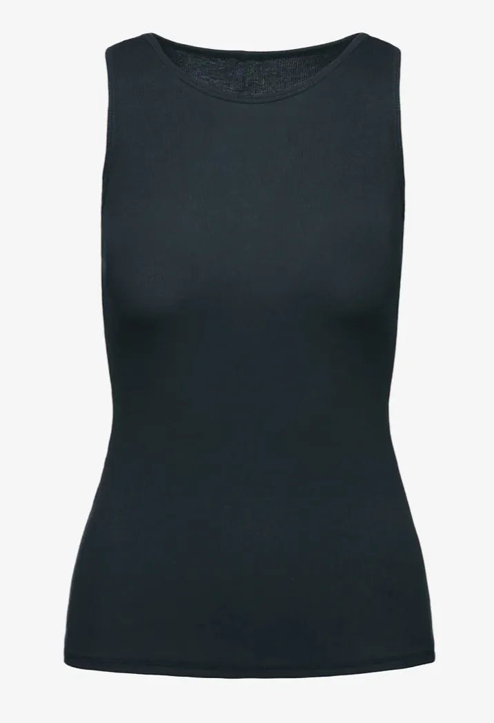 Commando Butter Luxury Ribbed Tank in Black