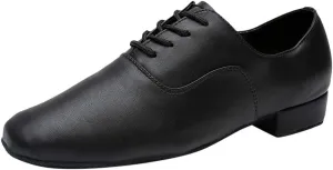 Jazz Shoe Stylish Morden Black Toe Dance Leather Mens Latin Round Ballroom Men's Leather Shoes Mens Leather Dance Shoes Men's