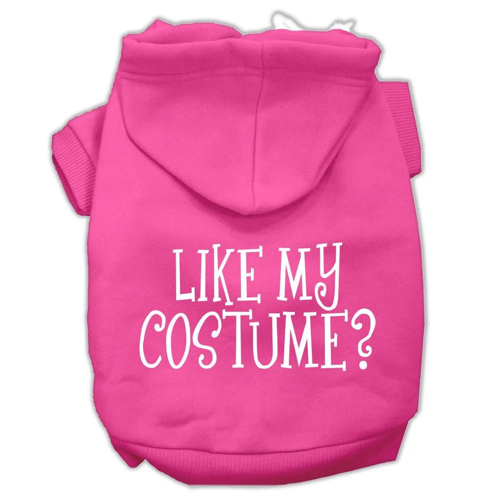 Like My Costume? Screen Print Pet Hoodies Bright Pink Size M (12)