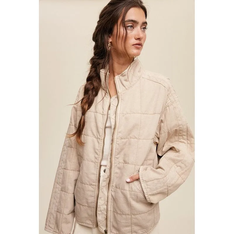 Quilted Denim Jacket