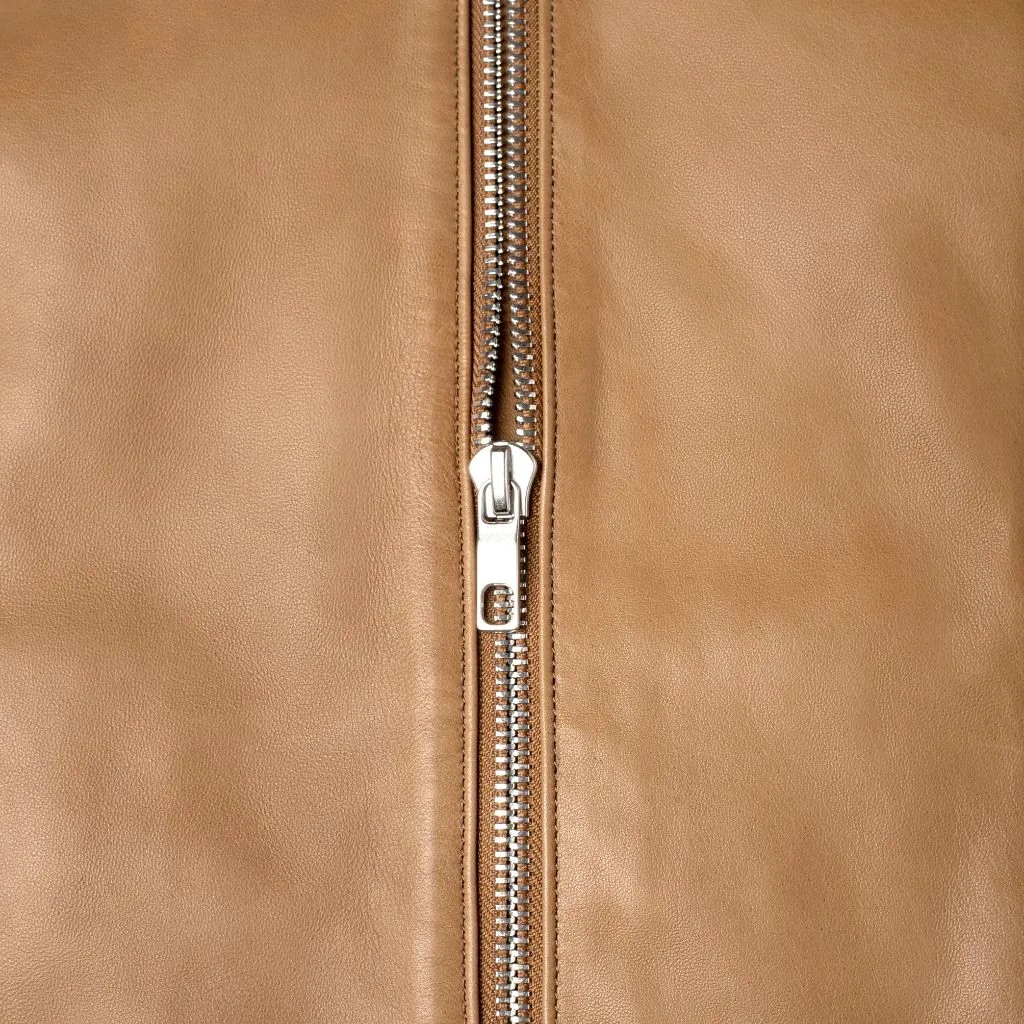 Premium Natural Leather Racer Jacket for Bikers