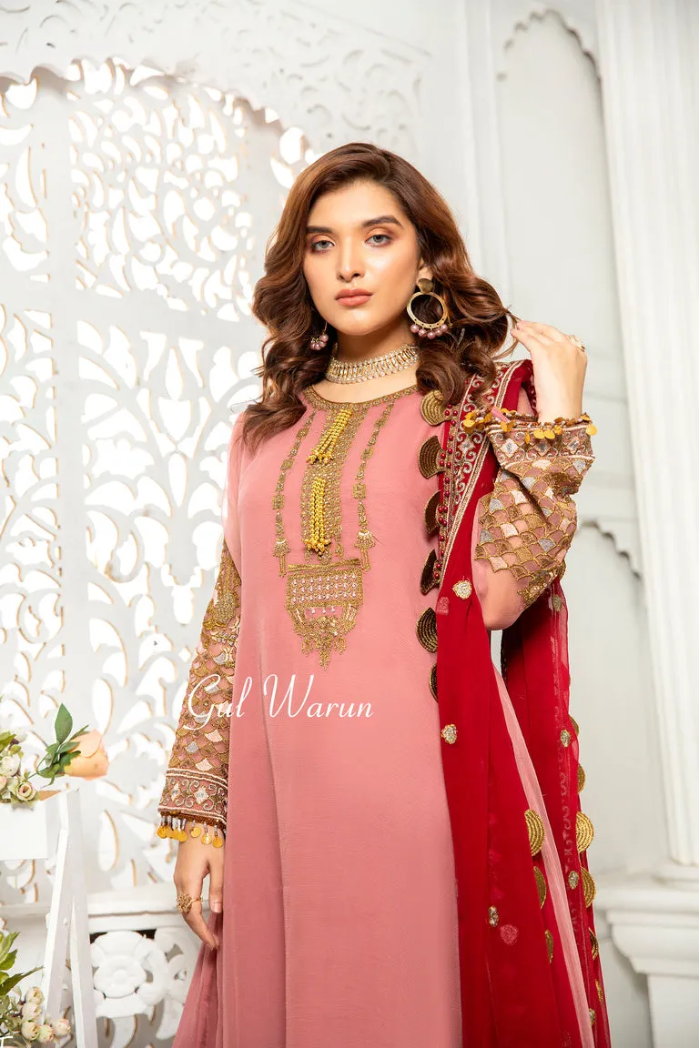 Ready to Wear 3Pcs Chiffon Dress by Gul Warun G02