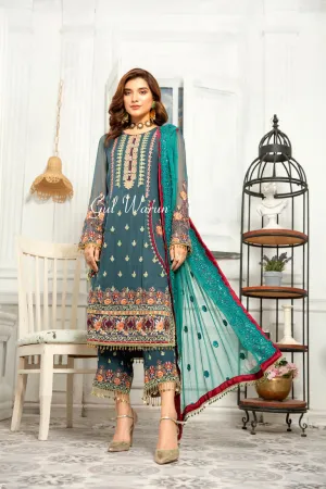 Ready to Wear 3Pcs Chiffon Dress by Gul Warun G04