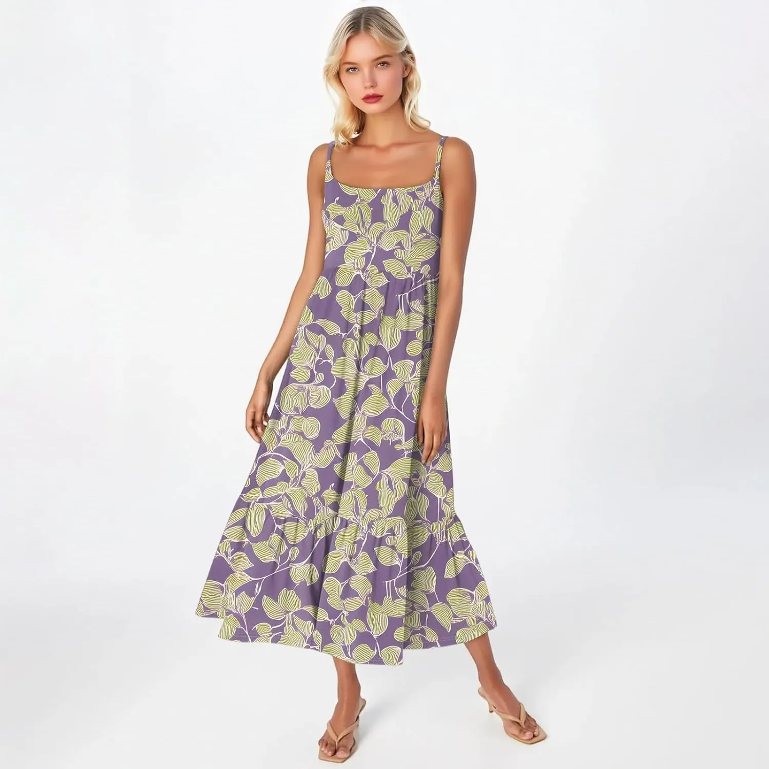 Summer Dresses for Women 2025 Vacation Casual Plus Size Maxi Sun Dress Trendy Flowy Beach Long Dresses
