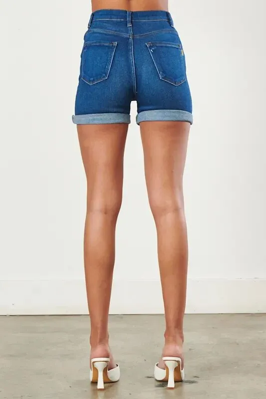 Women Denim Stretch Shorts Bella Chic